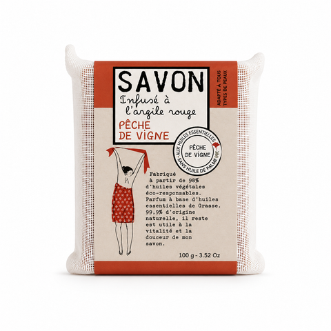 SAVONNETTE PARFUMÉE COLORÉE PÊCHE DE VIGNE