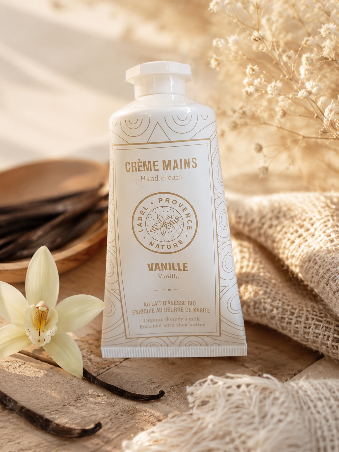 Crème mains au lait d'ânesse Bio et Vanille