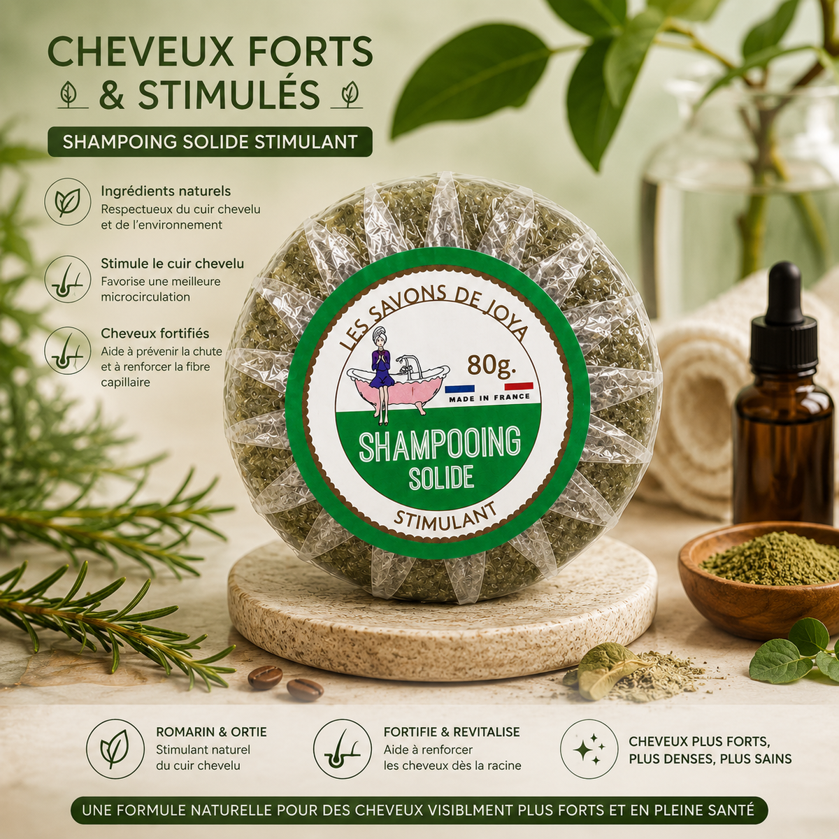 Shampoing solide Stimulant
