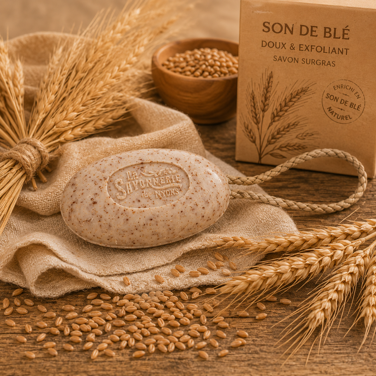 Savon exfoliant au son de blé