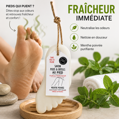Savon pour les pieds qui puent