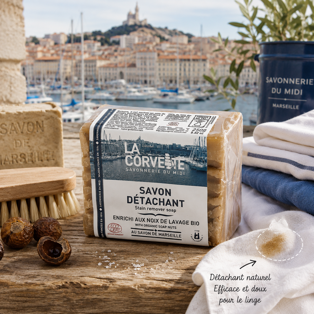 Savon détachant enrichi en noix de lavage 250g