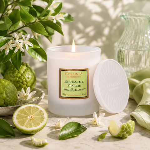 Bougie Parfumée Bergamote Fraîche Coulée à la main