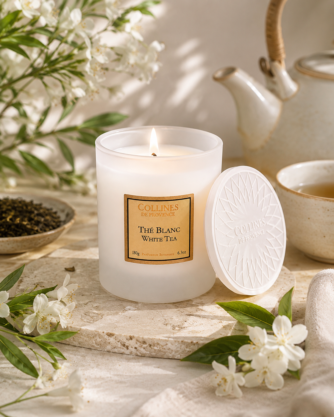 Bougie Parfumée Thé Blanc Coulée à la main