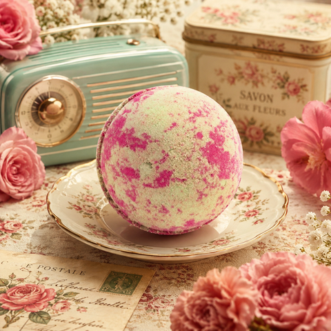 Boule de bain RÉTRO.(fleuri)