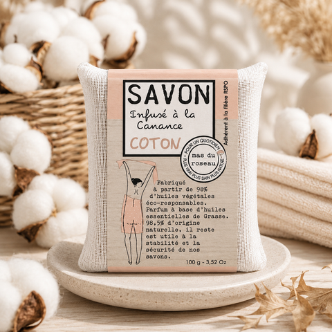 SAVONNETTE PARFUMEE COLOREE COTON