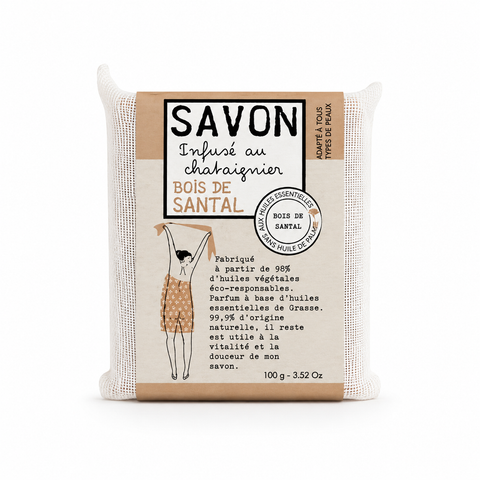 SAVONNETTE PARFUMÉE COLORÉE SANTAL