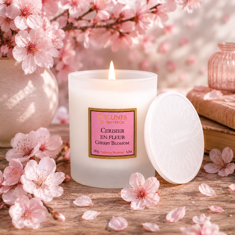 Bougie Parfumée Cerisier en Fleur Coulée à la main