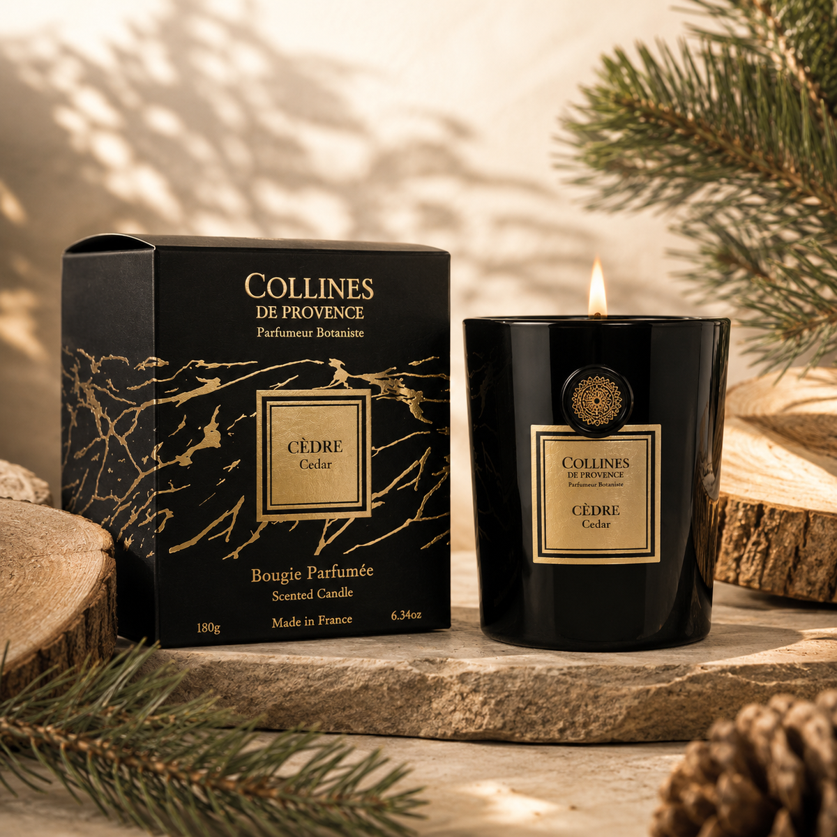 Bougie Parfumée Cèdre Coulée à la main