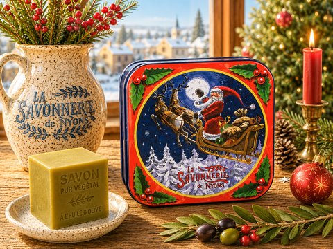 Boite Métal Le Traineau de Noël & Savon 100g