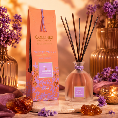 Diffuseur d’Ambiance à bâtonnets Ambre&Héliotrope
