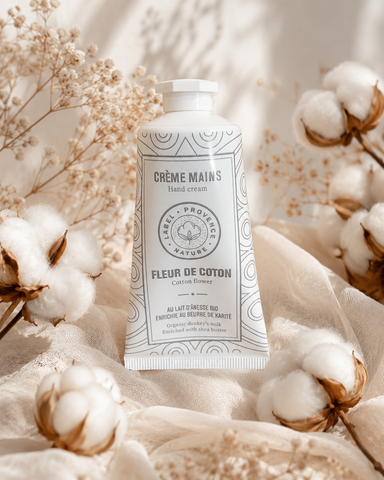 Crème mains au lait d'ânesse Bio et Fleur de Coton