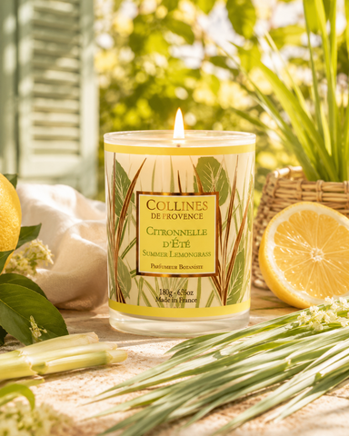 Bougie Parfumée Citronnelle d'Été Coulée à la main