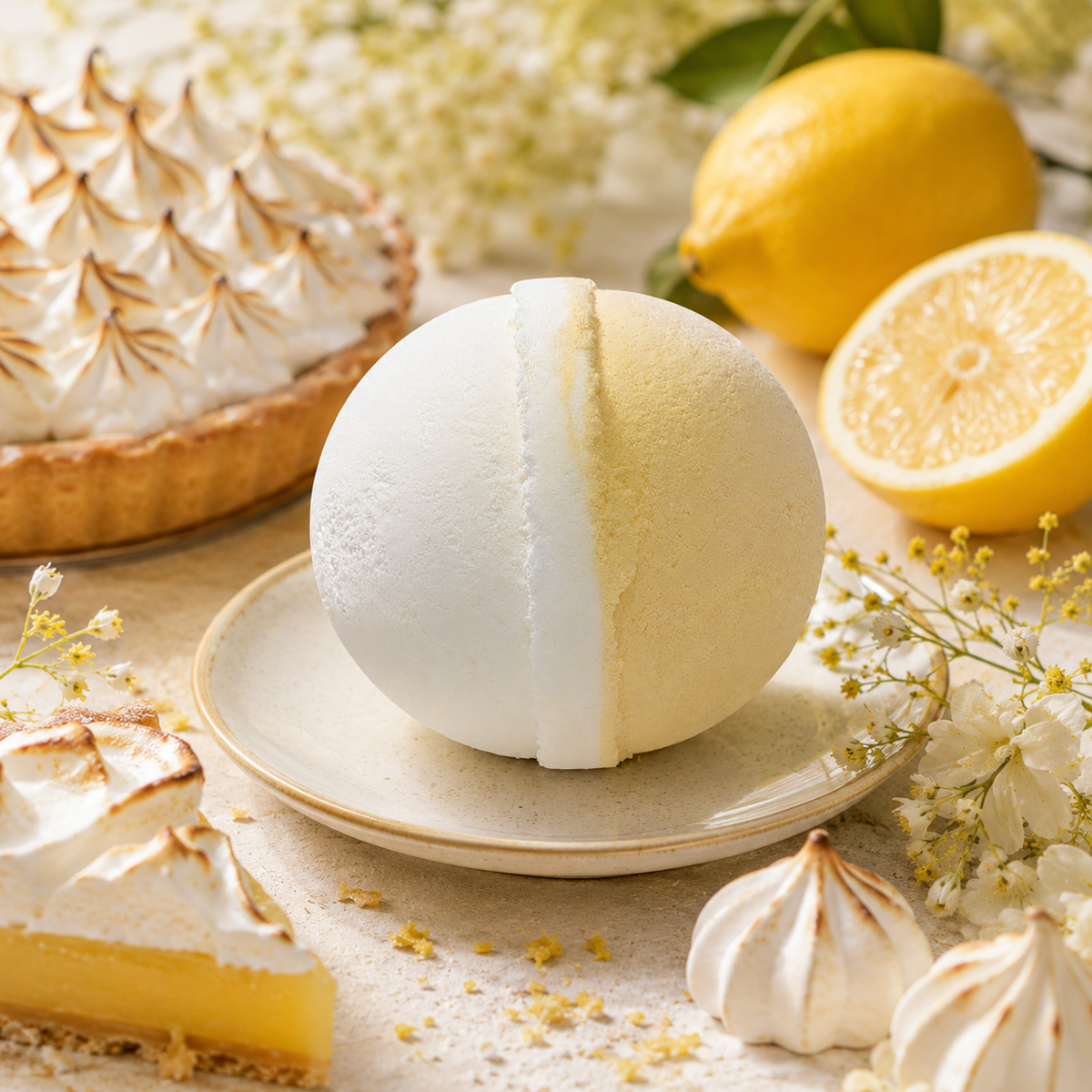 Boule de bain "TARTE CITRON MERINGUÉE "