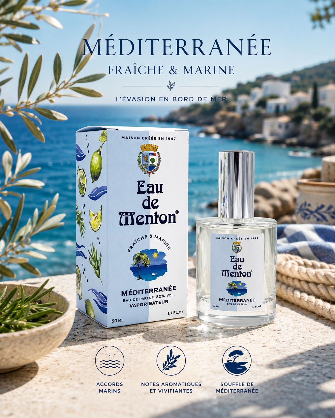 Eau de toilette Méditerranée Prestige de Menton
