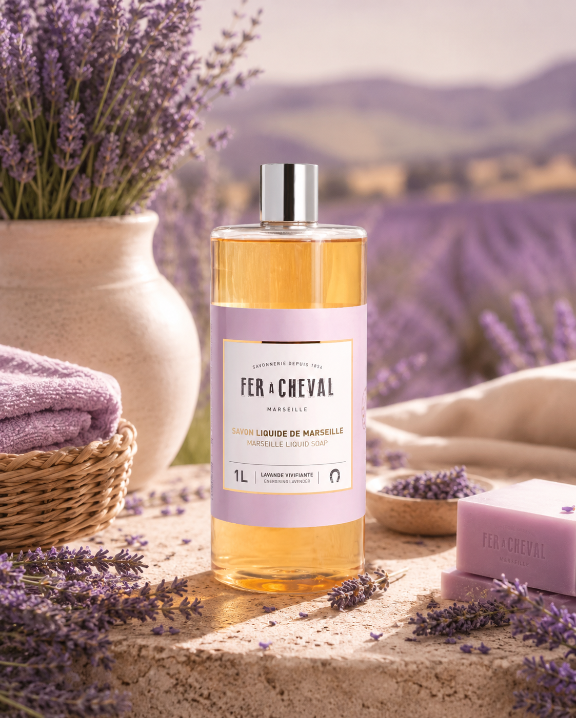 SAVON LIQUIDE DE MARSEILLE LAVANDE VIVIFIANTE 1L