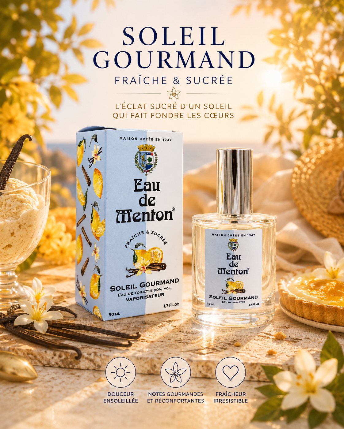 Eau de toilette Soleil Gourmand Prestige de Menton