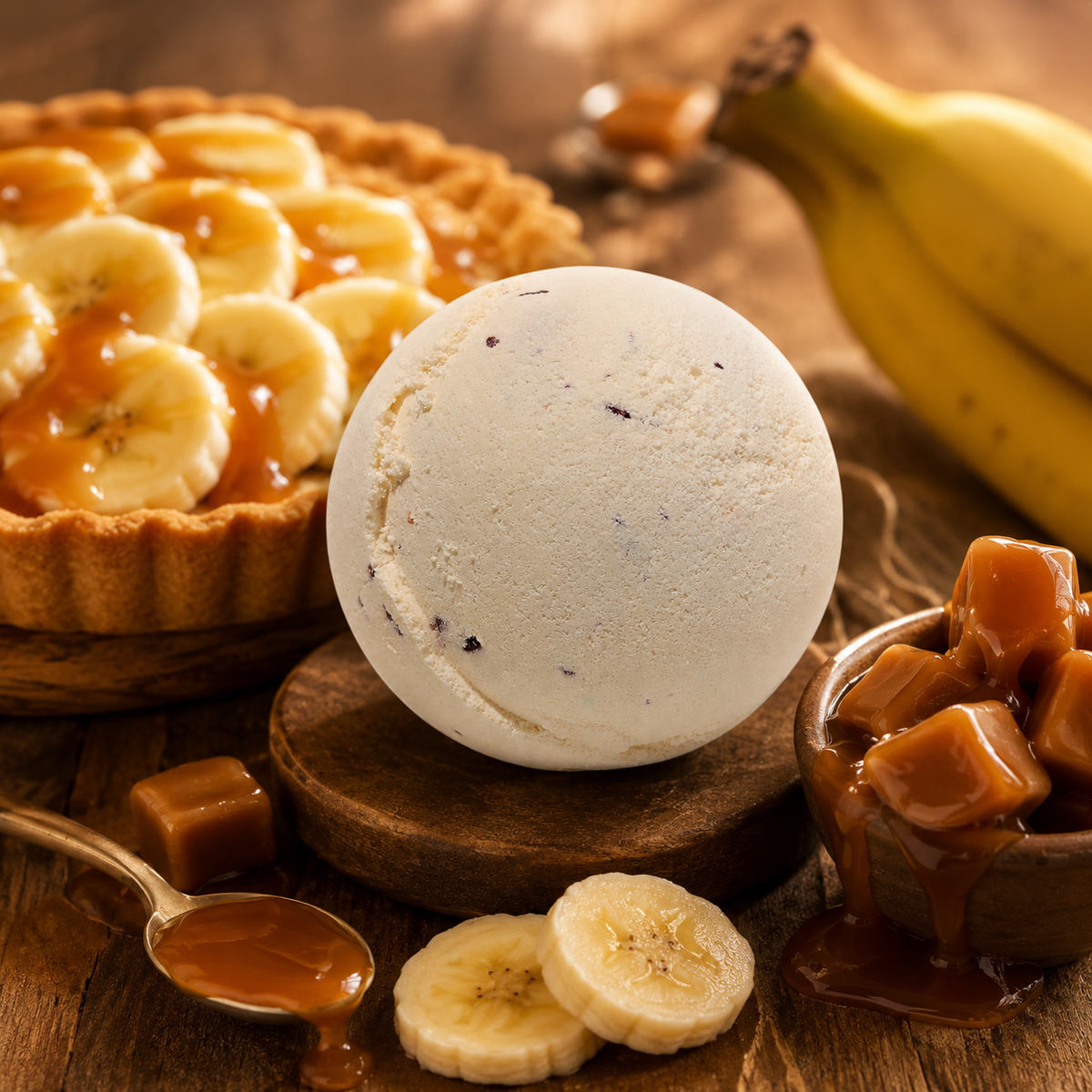 Boule de bain Gourmand - Tarte Banane Caramel