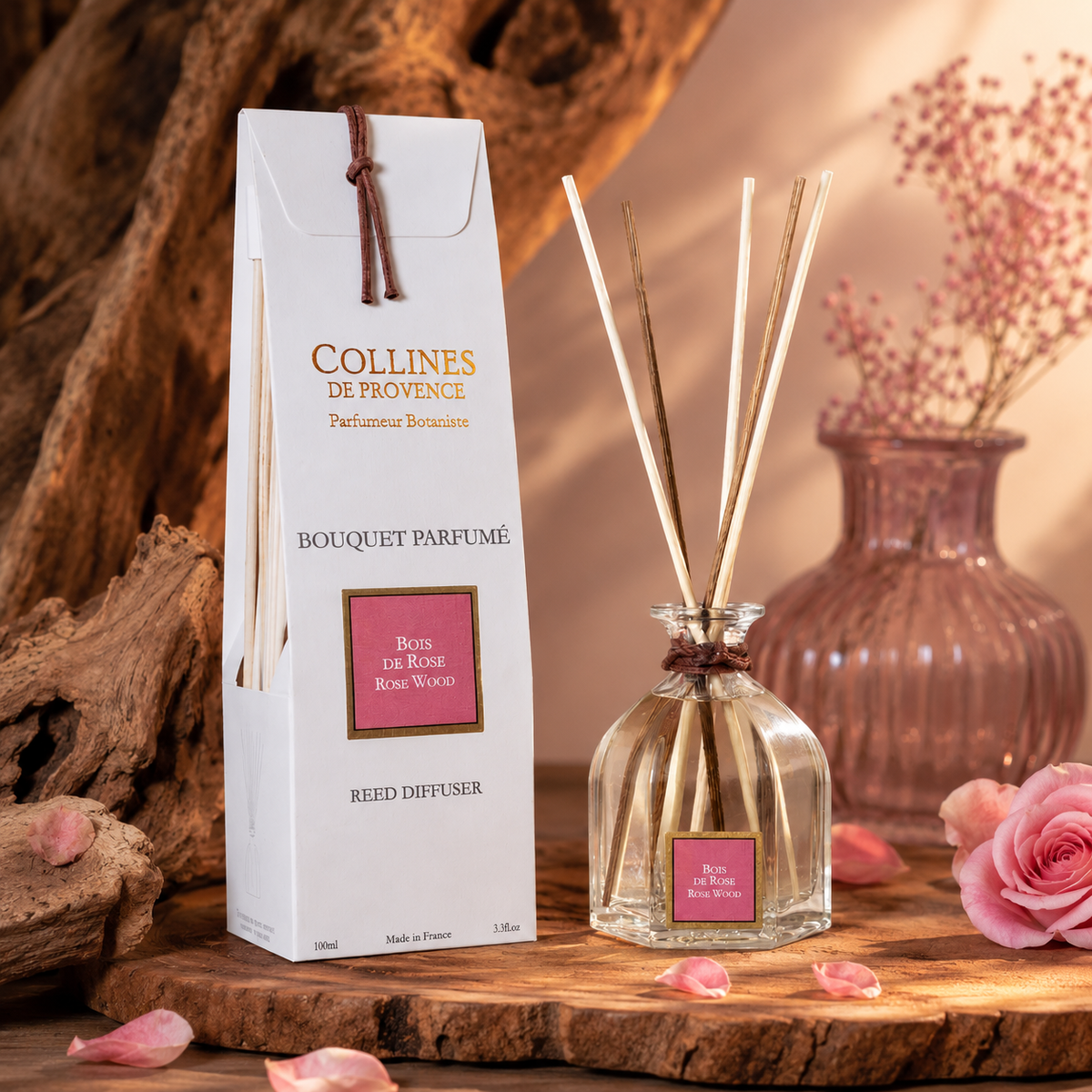 Diffusseur d'Ambiance à bâtonnets BOIS DE ROSE