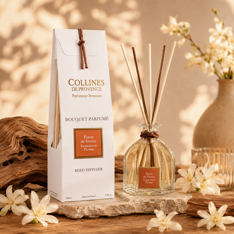 Diffuseur d’Ambiance à bâtonnets "FLEUR DE SANTAL"
