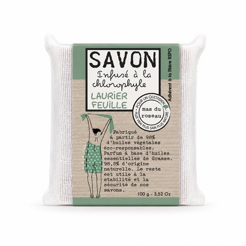 SAVONNETTE PARFUMÉE COLORÉE FEUILLE DE LAURIER
