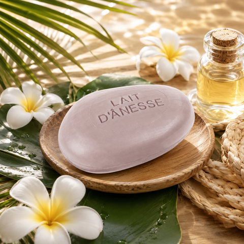Savon galet au lait d’ânesse biologique monoï 150 g