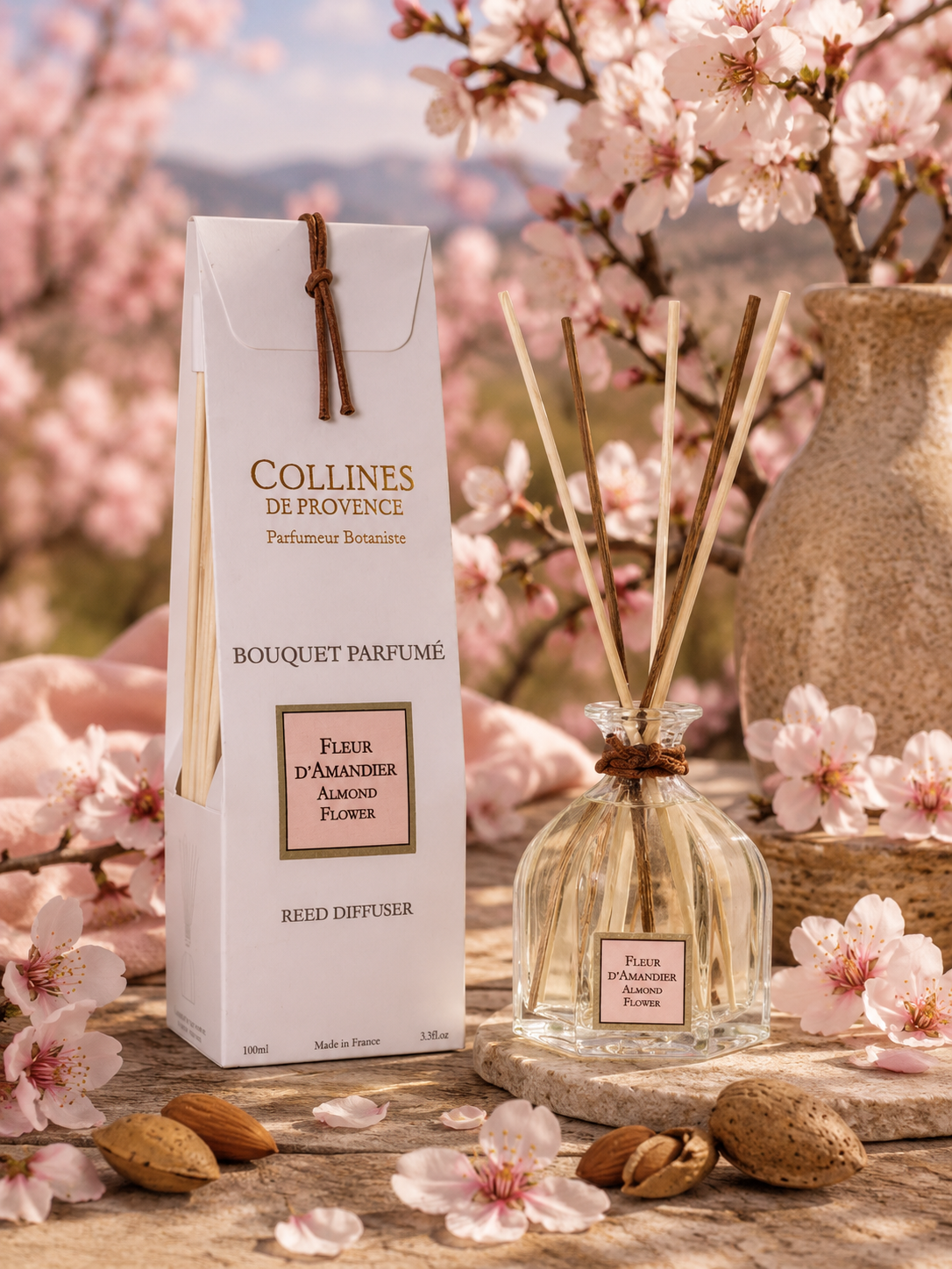 Diffuseur d’Ambiance à bâtonnets FLEUR D'AMANDIER