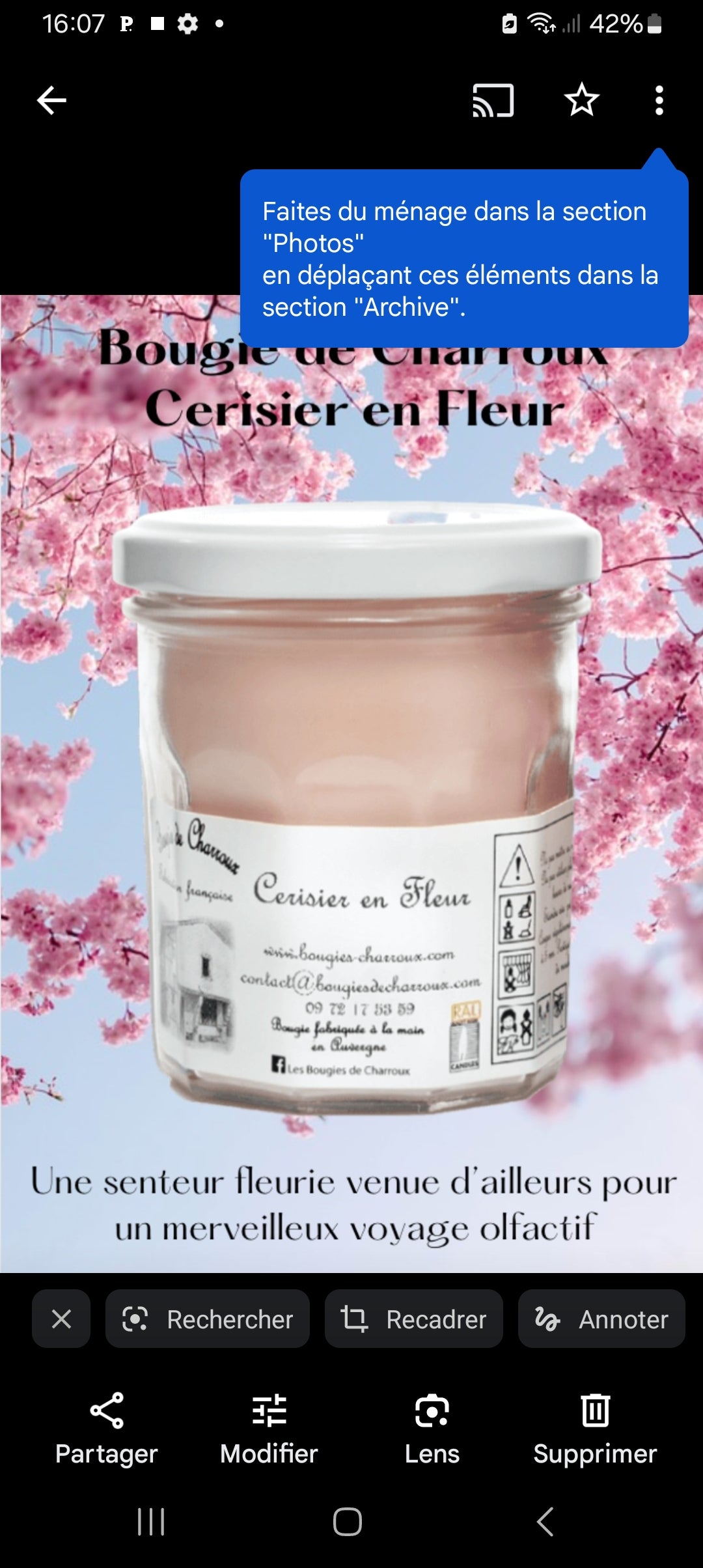 Bougie parfumée CERISIER EN FLEUR 🌸