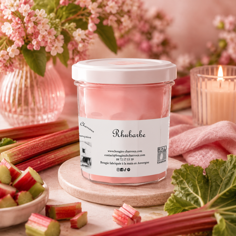 Bougie parfumée à la rhubarbe