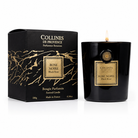 Bougie Parfumée Rose Noire Coulée à la main