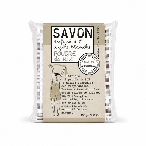 SAVONNETTE PARFUMEE COLOREE POUDRE DE RIZ