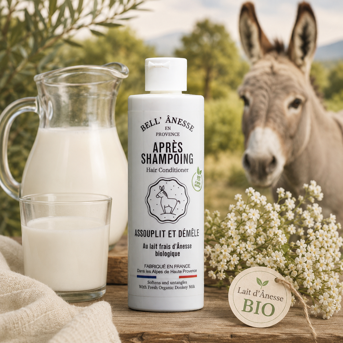 Après-Shampoing au lait d'ânesse