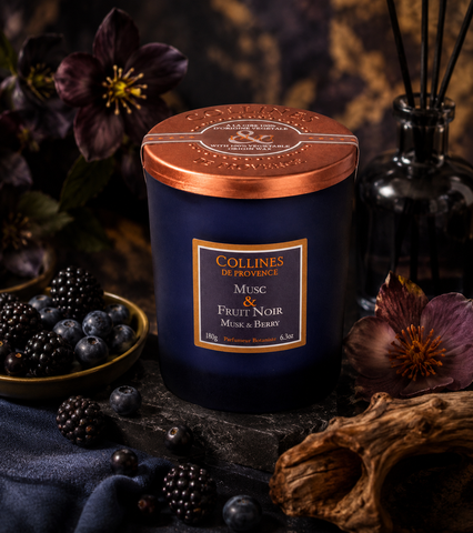 Bougie Parfumée Musc & Fruit Noir Coulée à la main