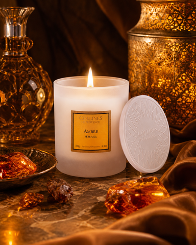 Bougie Parfumée Ambre Coulée à la main