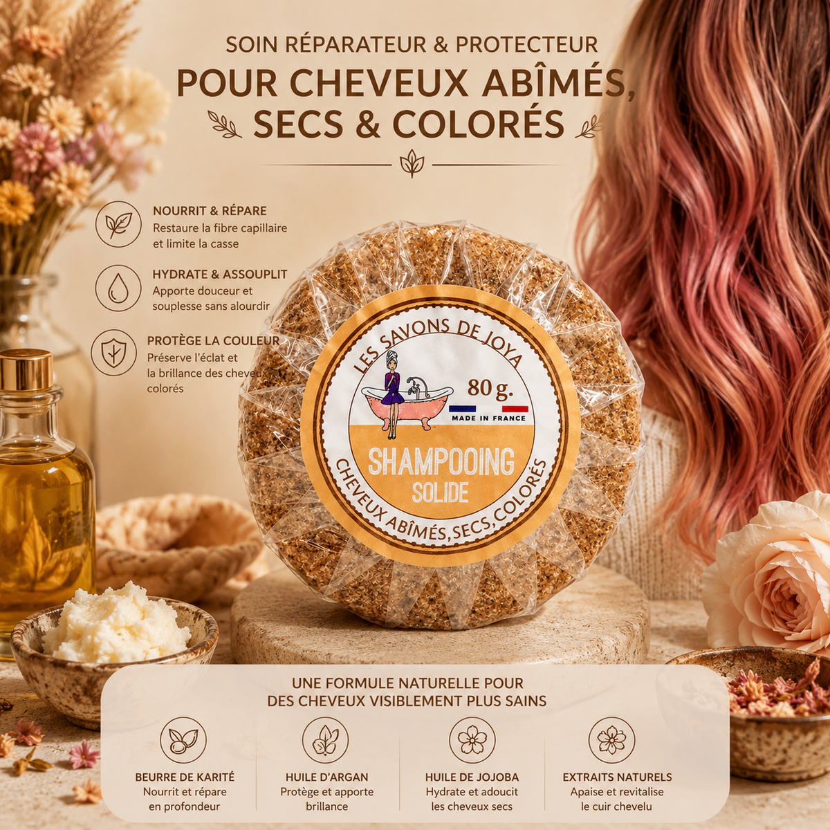 Shampoing Cheveux secs, abîmés et colorés