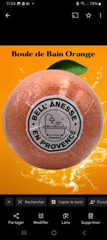 Boule de bain au lait d'ânesse à L'ORANGE