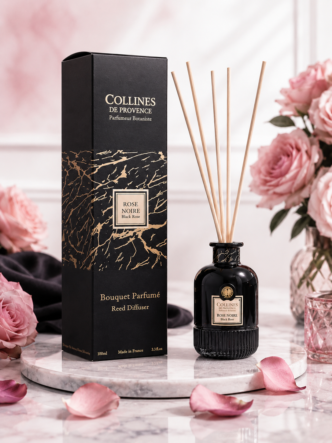 Diffuseur d’Ambiance à bâtonnets " ROSE NOIRE "