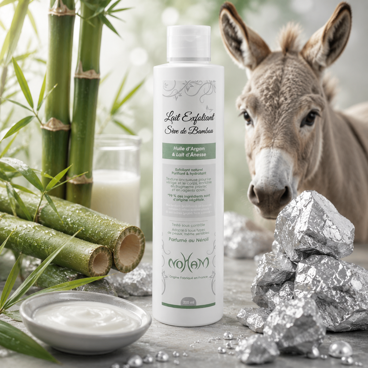 LAIT EXFOLIANT "SÈVE DE BAMBOU, ARGAN & ÂNESSE"