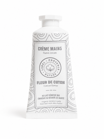 Crème mains au lait d'ânesse Bio et Fleur de Coton