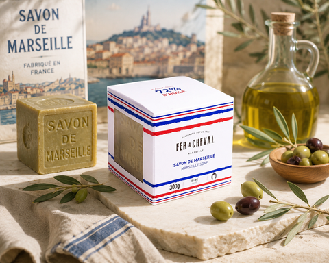 SAVON DE MARSEILLE CUBE OLIVE 300G BLEU BLANC ROUGE