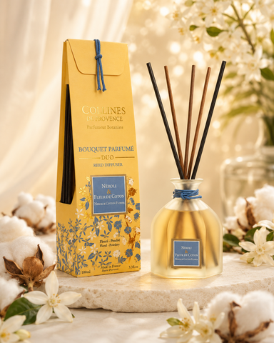 Diffuseur d’Ambiance à bâtonnets Fleur de coton & Néroli