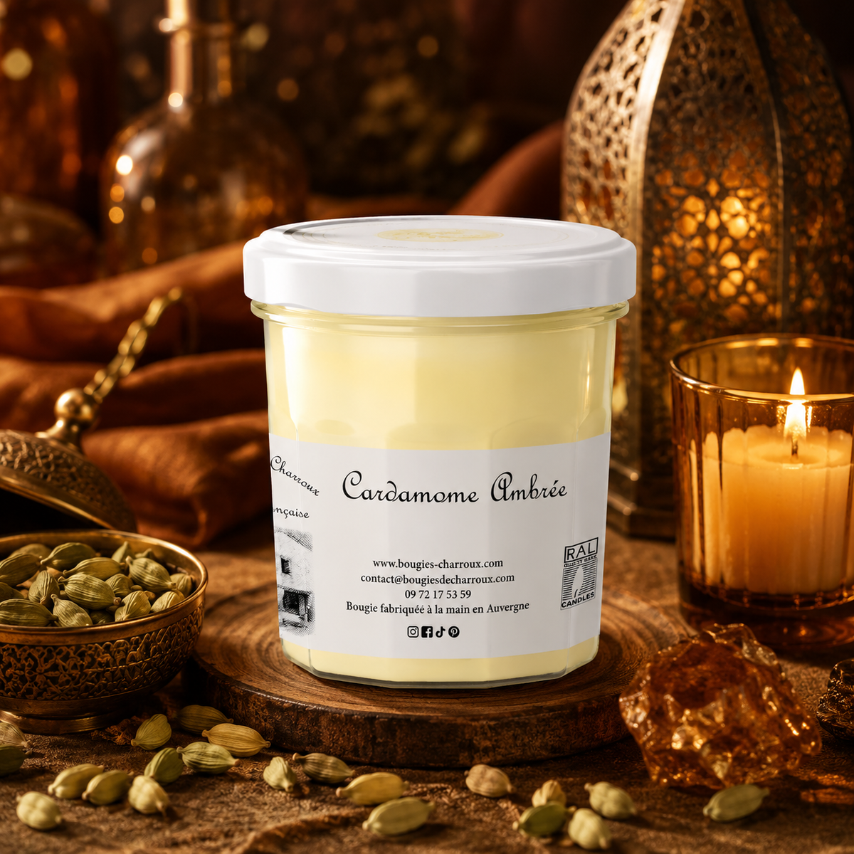 Bougie parfumée CARDAMOME AMBRÉE