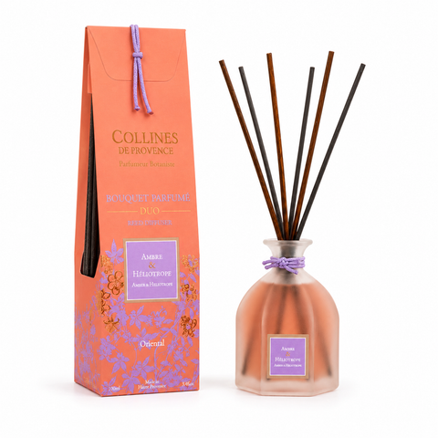 Diffuseur d’Ambiance à bâtonnets Ambre&Héliotrope