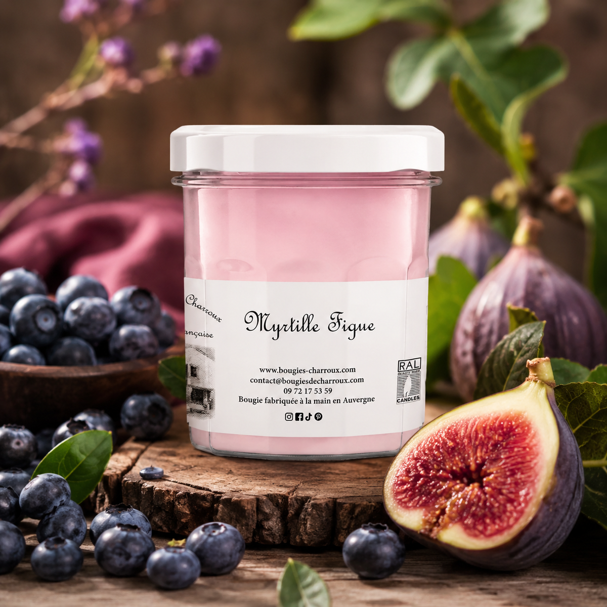 Bougie parfumée MYRTILLE/FIGUE