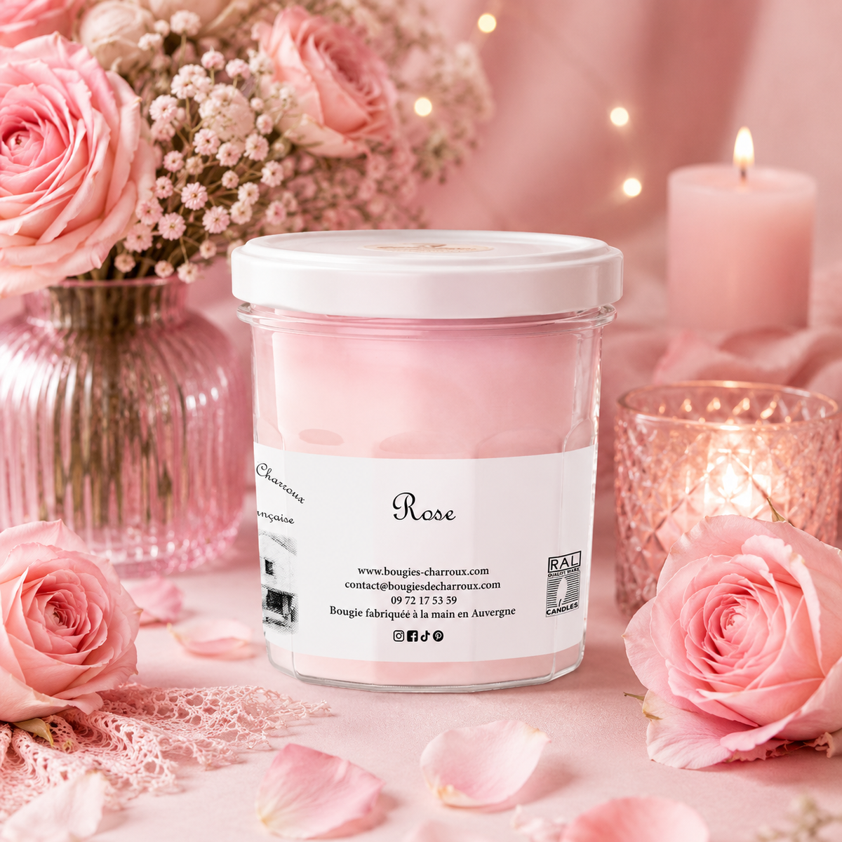 Bougie parfumée ROSE