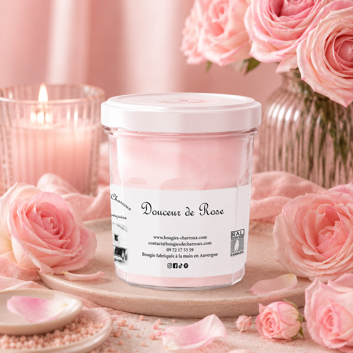 Bougie parfumée Douceur de Rose