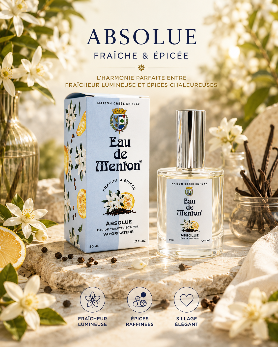 Eau de toilette Absolue Prestige de Menton