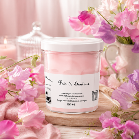 Bougie parfumée pois de senteur