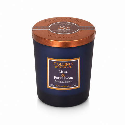 Bougie Parfumée Musc & Fruit Noir Coulée à la main