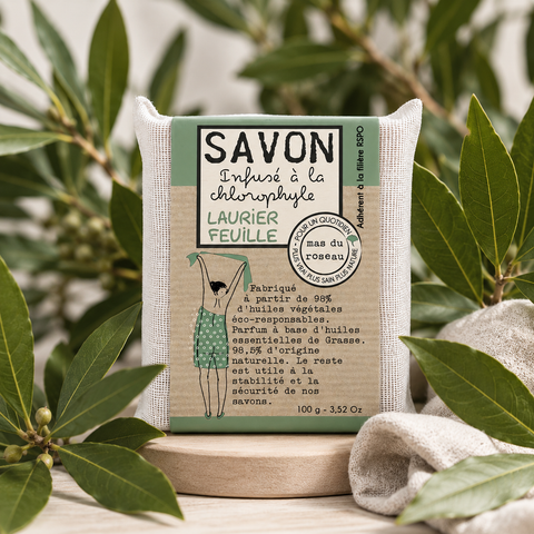 SAVONNETTE PARFUMÉE COLORÉE FEUILLE DE LAURIER